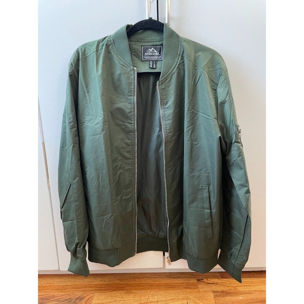 Green bomber jacket